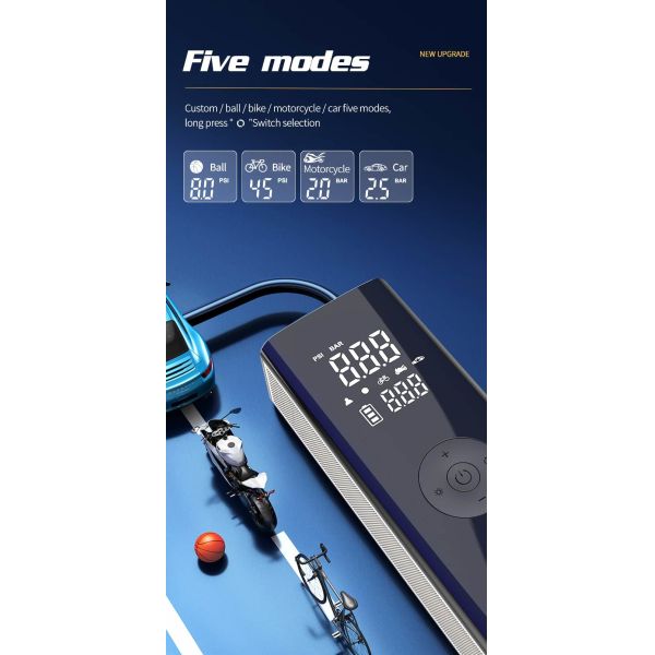150 PSI Car Tire Inflator With Auto Precision Control Digital Cordless Air Compressor
