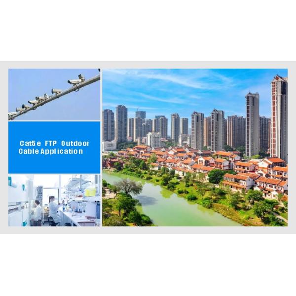 0.515mm Copper Solid Outdoor Black PE PVC Cable IEC61a156-5 CAT5E FTP 24AWG