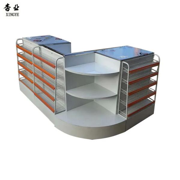 New Product Cash Desk Supermarket Cashier Counter Cold Rolled Steel White/black BV/SGS