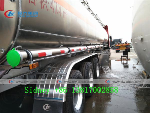 Tri camion de réservoir diesel d'alliage d'aluminium de l'axe 47cbm de LHD RHD