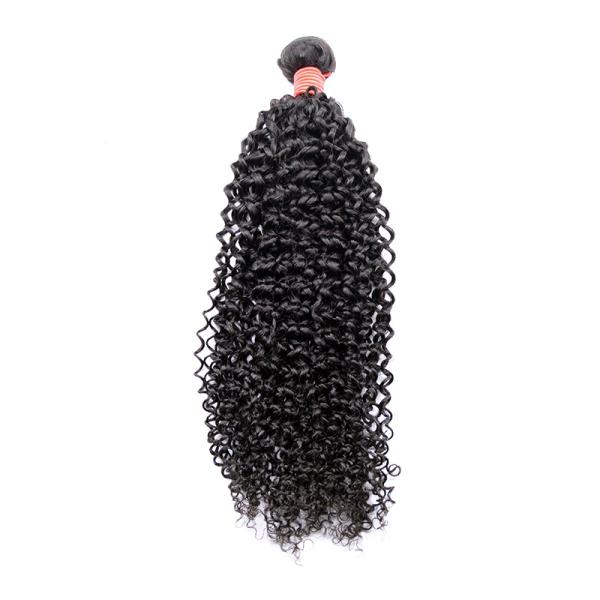 Customized Color Human Hair Weave Kinky Curly Extension Remy Hair Weft For Black Women