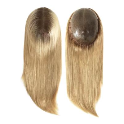 Cuticle Remy Hair Topper Full Injected Poly skin Best Quality Hair Top Piece Hairpieces for Women Wig Lady Toupee Topper