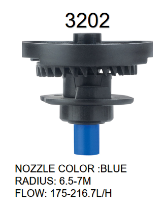 Agriculture Irrigation Engineering Plastic Double Nozzle Rotating Lawn Sprinkler