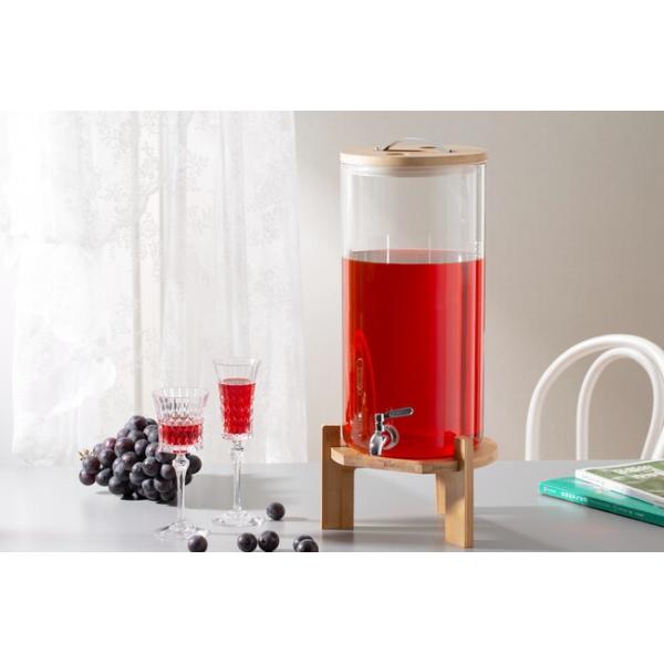 Large 2.5 Gallon Clear Glass Beverage Dispenser With Metal Spigot