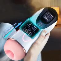 Meilleur vendeur Smart Counting Masculin Masturbation Vibration Suction Masturbateur Coupe Matériau ABS + TPE