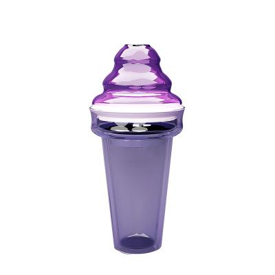 High borosilicate Ice Cream Shaped Double Wall Glass Thermos Unbreakable
