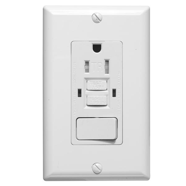 Tamper Resistant GFCI Receptacles 15A Self Grounding Electrical Outlets With LED Indicator