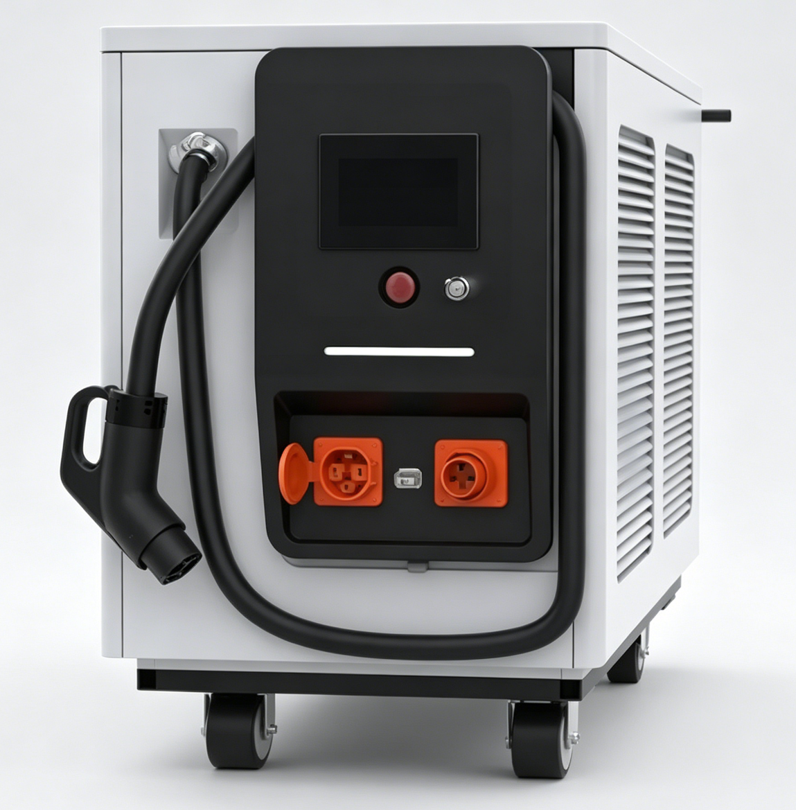 Multi-connector Portable EV Energy Storage Charging Station 30kW 60kW Mobile Power Bank for EV Fleet Charging