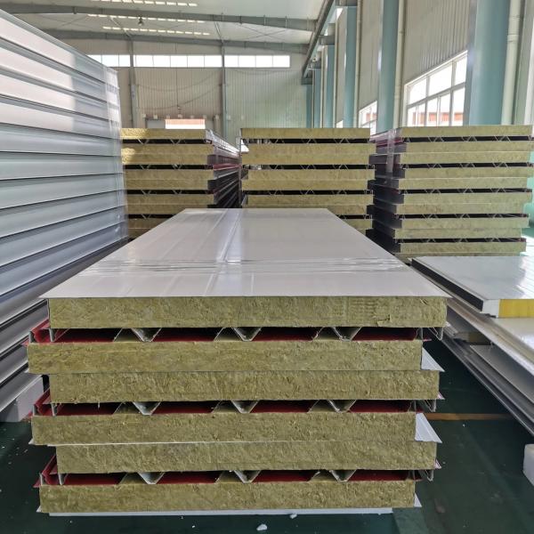 Moderno estilo de design 160mm Painel de lã de rocha Painel de sandwich de isolamento térmico para armazém