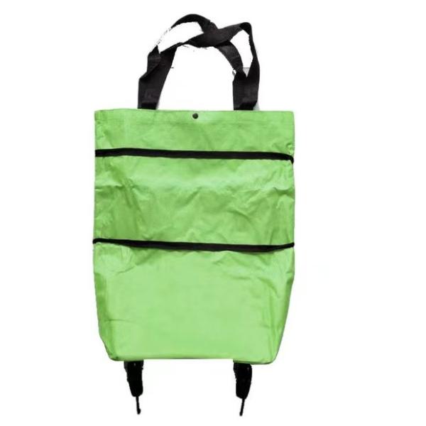 Folding 600D  Fabric Shopping Bags Tote Wheel  Bag Size Can Extend
