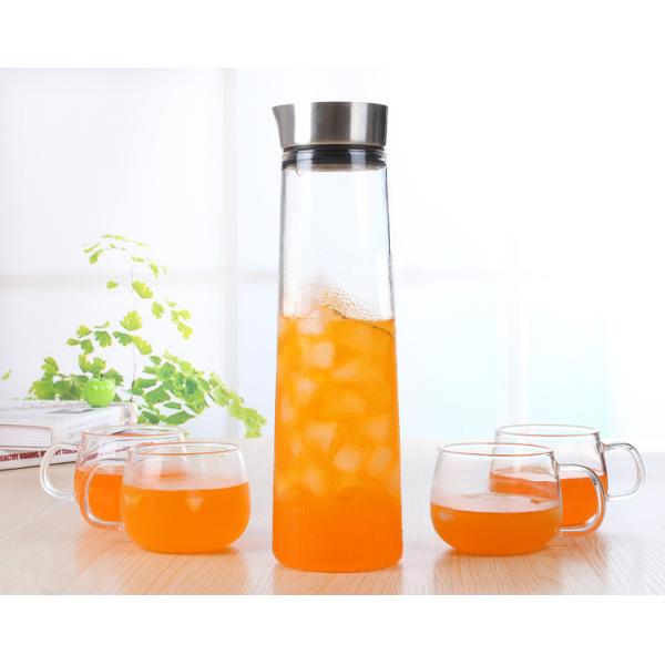 стеклянный цвет теплостойкого материала кувшина воды 1000мл/1500мл прозрачный