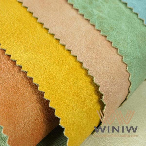 Artificial Garment PU Leather Thickness 0.5mm - 0.8mm PU Synthetic Leather