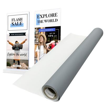 Greyback Polyester Block Out Textile Roll Fabric For Exhibition Prints Roll Up Banners