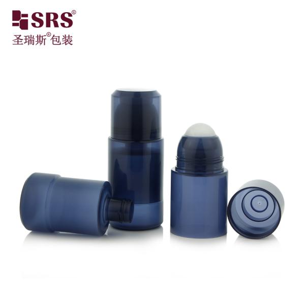RPPE 50ml 75ml Replaceable PP PCR Double Wall Recycled Roller Ball Bottles For Fragrance Gel Lotion