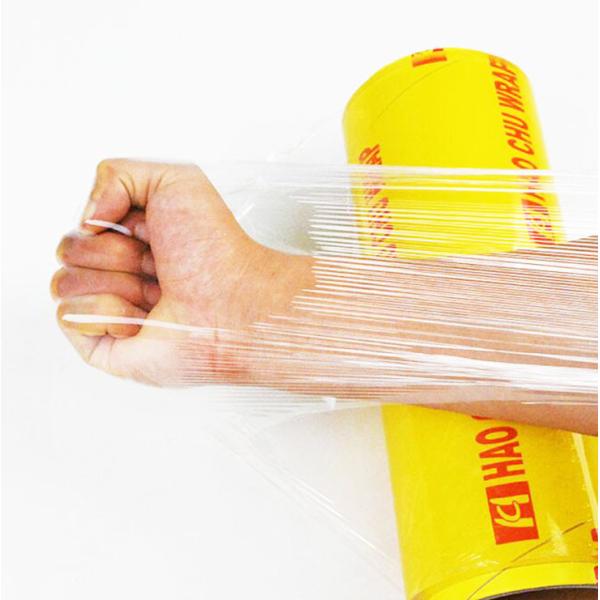 Soft PVC Food Plastic Wrap Roll Cling Film Moisture Proof 250mm - 600mm WIdth