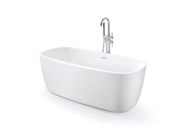 Antibacterial Acrylic Stand Alone Bathtub , SP1840 White Free Standing Bathtub