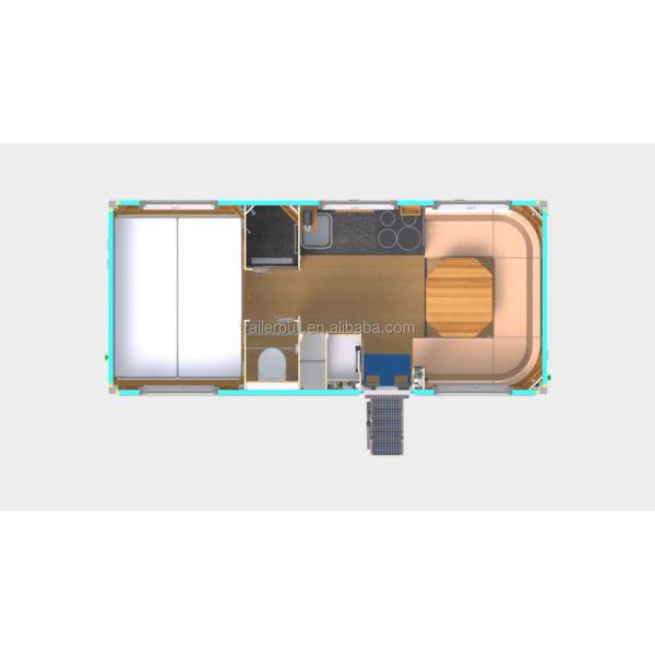 Camioneta de 18 pies de expedición personalizada Camper Motorhome Box para Camper RV de carretera por tierra
