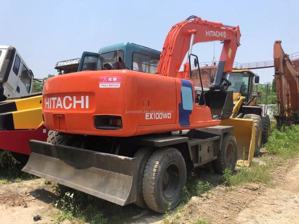 2010 Year Hitachi EX100WD Wheel Excavator Original Japan 10 Ton for Construction Digger