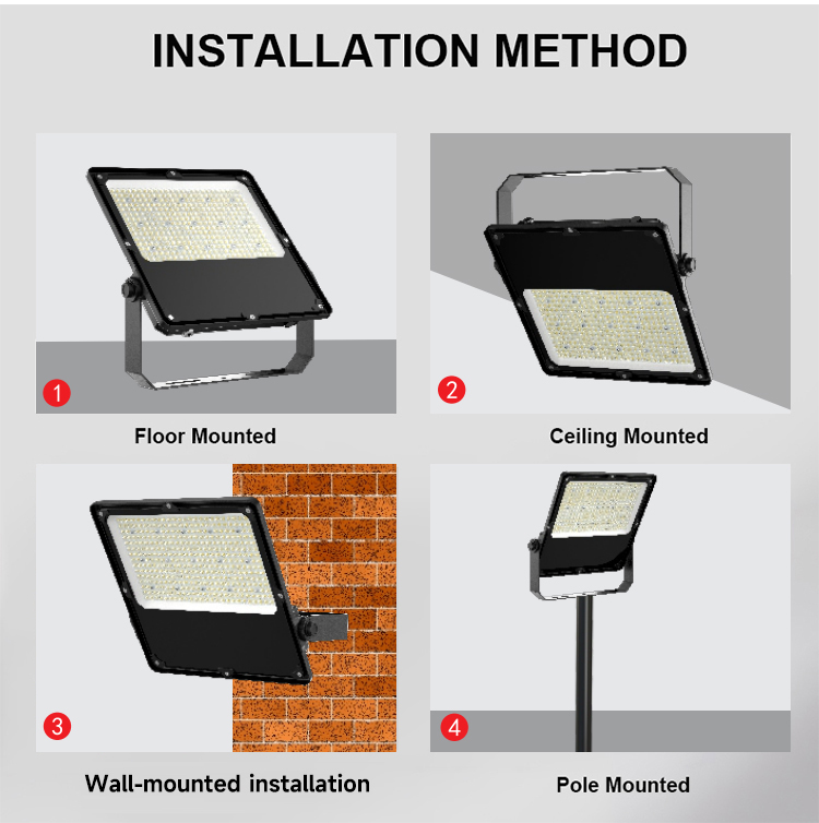 IP66 Outdoor LED Flood Light 50W-300W High Efficiency Lighting Fixture for Landscape Projects