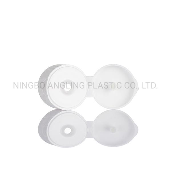 28mm Plastic Cap for Flip Top Cap Bottle in Ribbed White Colors Customized Request