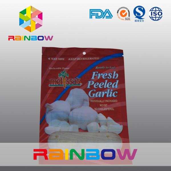 包む新しい皮をむかれたニンニクのプラスチック袋/マイラーのジッパーは袋に入れます