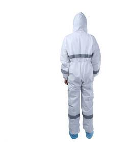 Polypropylene SPP Disposable Protective Coverall With Elastic Cuff / Ankle