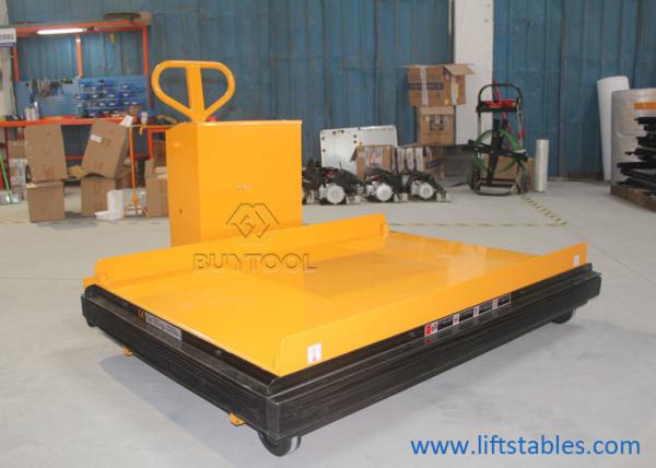 2000lbs 1 Ton Battery Powered Mobile Lift apresenta o carro 1400x1000mm hidráulico