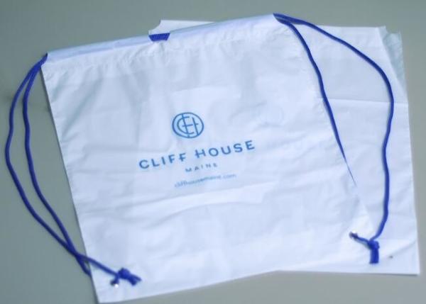 Biodegradable Drawstring Laundry Bag With Printing,Logo Printed Poly Drawstring Hotel/Travel Laundry Plastic Bag