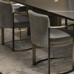 desenhista luxuoso Dining Chairs Matte Velvet Chaise Lounge Chair de 0.8x0.63m