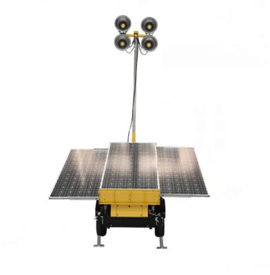 70CRI 4.8M 3*200W Solar LED Light Tower With 358 Degree Mast Rotation