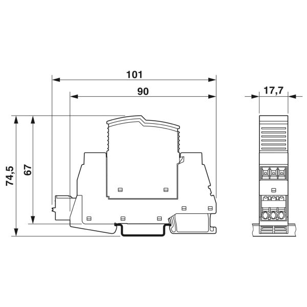 PLT-SEC-T3-24-FM-PT Phoenix Contact Type 3 surge protection device 2907925