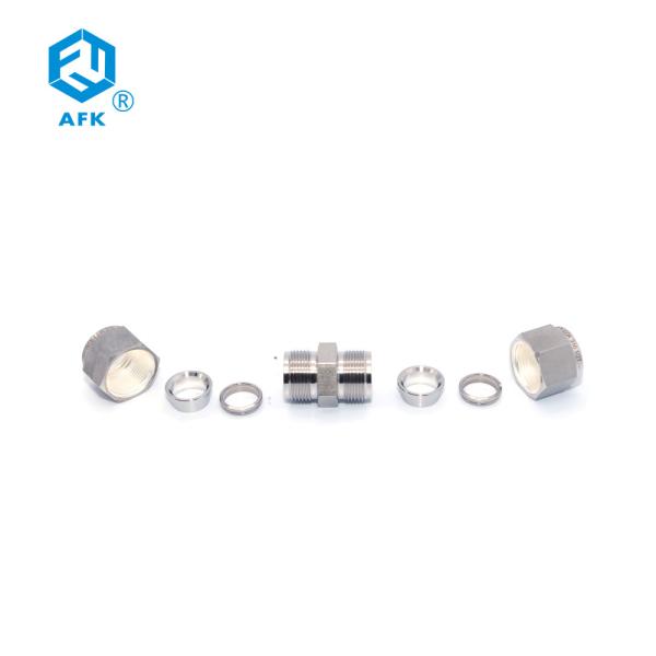 1/2 Ferrule Forged Hexagon Straight Pipe Fittings AFK Stainless Steel 3000PSI