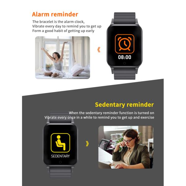 Дети температуры тела Smartwatch T96 делают измеряя отслежыватель водостойким ECG здоровья фитнеса браслета Gts T96