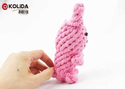 Pink Color Pet Toys , Tug Rope For Dogs 6 x 16cm For Aggressive Chewers