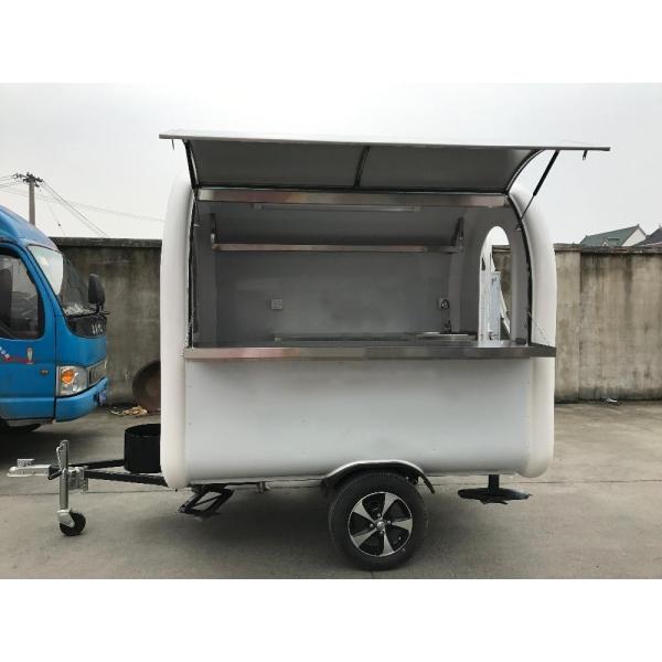 White Mobile Food Truck For Hot Dog Hamburger Ice Cream Food Van