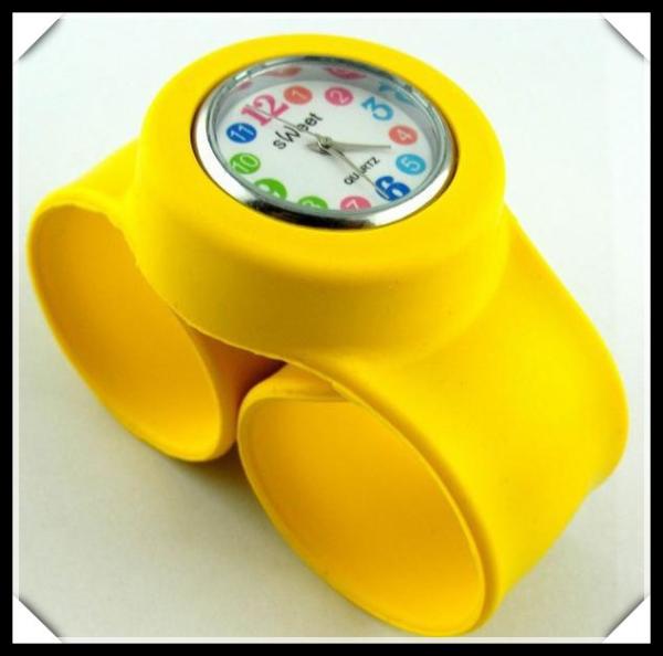 Series Fashion Colorful Silicone Slap Watch