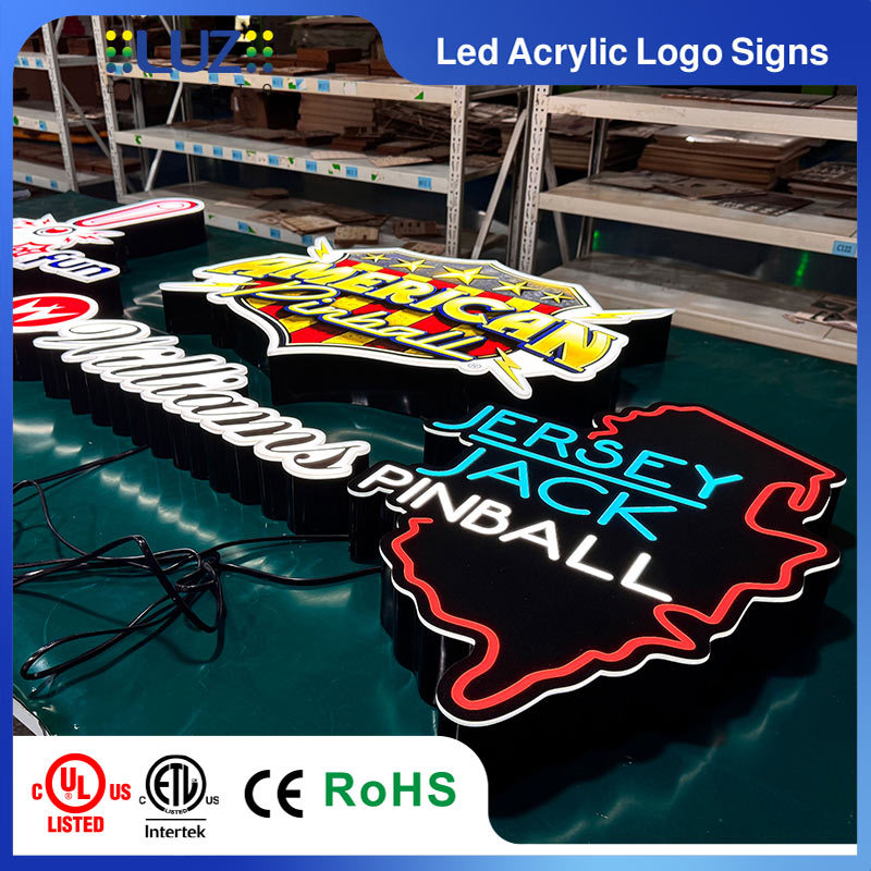 Custom Oval Acrylic LED Lightbox Sign Front-Lit Wall Mounted Display
