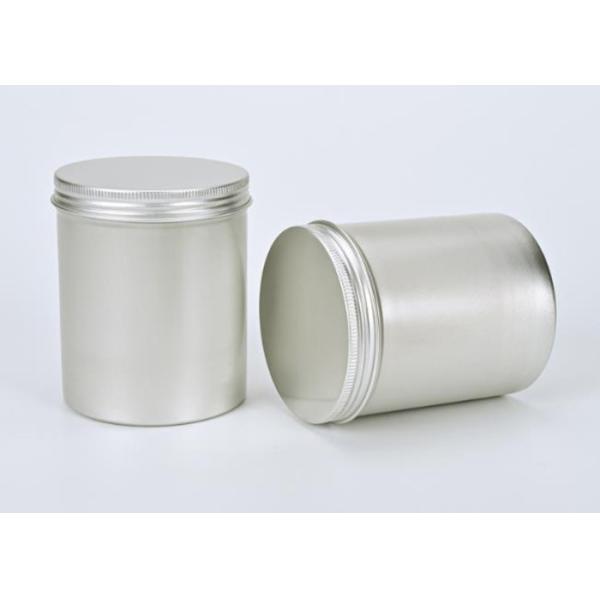Silver 500g Aluminum Empty Lotion Jars , Aluminium Cosmetic Containers Recyclable