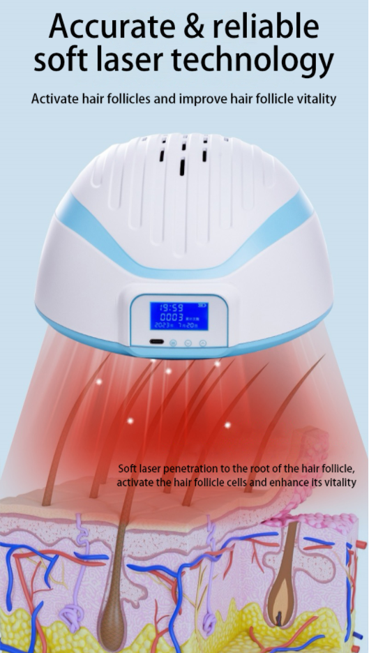 Appareil de croissance capillaire, casque laser pour le traitement de la perte de cheveux, casque de croissance capillaire pour hommes et femmes