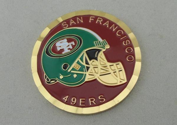 3/4 Inch San Francisco Personalized Coin, Diamond Cut Edge With Plastic Coin Box Packing
