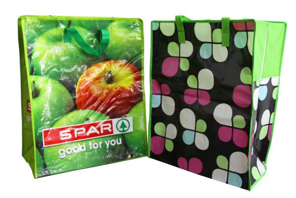 Foldable PP Woven Shopping Bags Full Color Printing For Brand Promotion