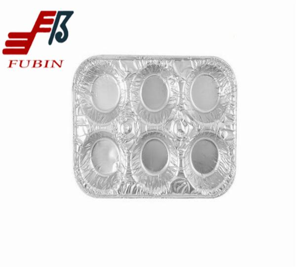 Six Muffin Baking Pan Chocolate Egg Tarts Aluminum Foil 6 Compartment