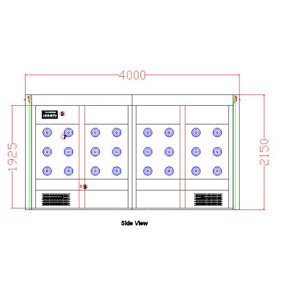 Прямо через покрашенный стальной ливень воздуха чистой комнаты с нержавеющей сталью 304 двери