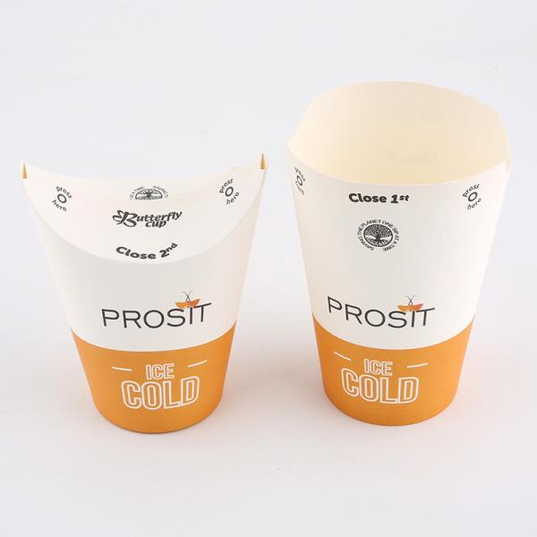 US Charcuterie Cups Kraft with Sticks 12 Oz French Fry Holder Paper Appetizer Cups
