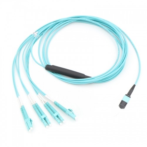 8F MPO MTP к кабелю волокна Mpo решения центра данных Aqua OM3 100G LC