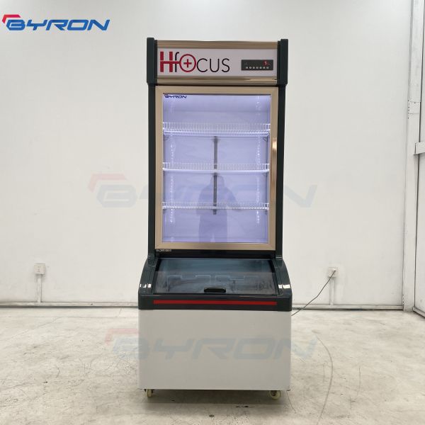 Vertical Triple Door Display Freezer Convenience Store Coolers Adjustable