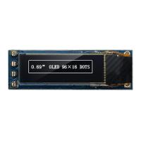 4 polegada I2C IIC SSD1306 3V 5V do módulo 0,69 da exposição dos pinos 96x16 OLED compatível
