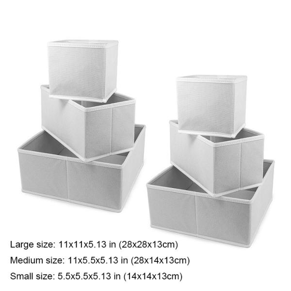 ODM Six Piece Underwear Non Woven Storage Box 28*28*13cm