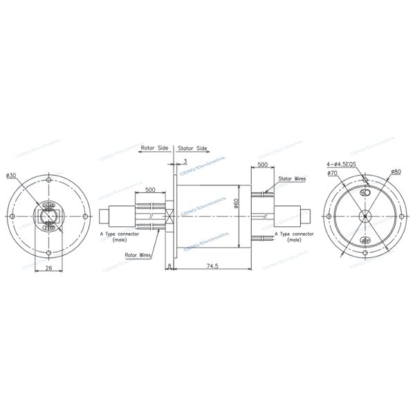 HDMI Slip Ring combine Power Ethernet and USB Signals for High Definition head