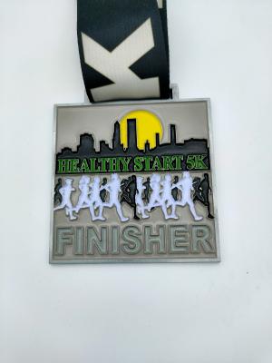 75mm Finisher Medals For 5k , Die Casting Personalised Running Medals
